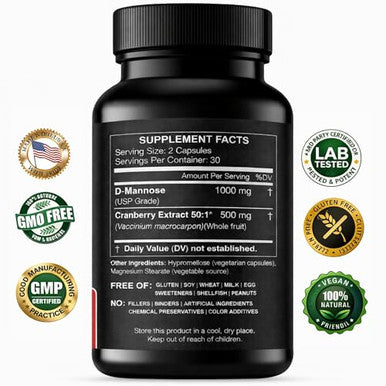 Hcl Herbal Code Labs Cranberry Extract Capsules 50:1 Whole Fruit Concentrate With Dandelion &