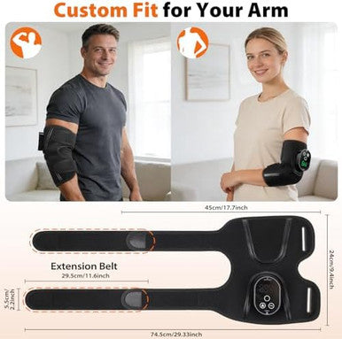 Gvmsor Cordless Elbow Massager For Pain ReliefTennis Elbow Massager For Tendonitis And Tennis Elbow Rechargeable Arm Heating Pad With Massage
