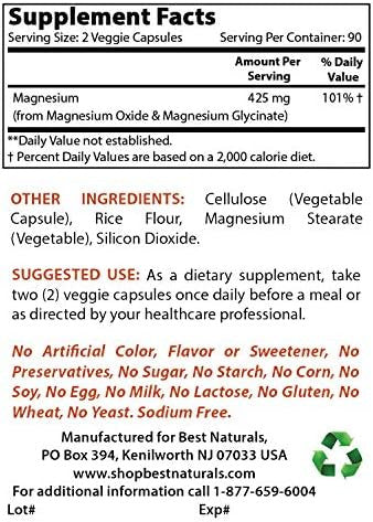 Best Naturals Celery Seed 600 Mg & Magnesium Glycinate 425 Mg