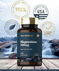 Tahoe Nutritionals Magnesium 500mg 140 Coated Caplets NonGMO and Gluten Supplement