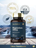 Tahoe Nutritionals Magnesium 500mg 140 Coated Caplets NonGMO and Gluten Supplement