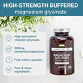 Igennus Highest Strength FastActing Chelated Magnesium Glycinate 1300mg 380mg Elemental 90 Servings Pure and Clean Buffered Magnesium Bisglycinate Vegan 180 Capsules