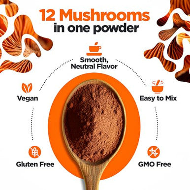 Kiki Green 12 Mushroom Powder 4 Oz