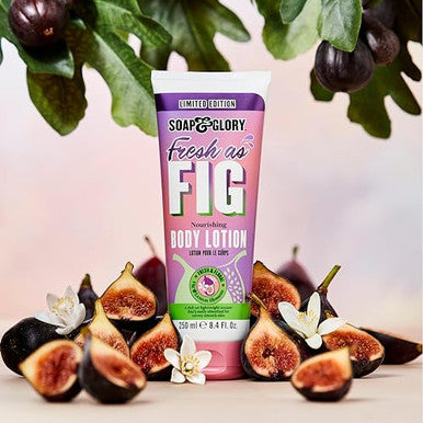Soap & Glory Fresh As Fig Vegan Body Lotion - Limited Edition Body Lotion For Dry Skin - Made With Almond Oil Rosehip Seed Oil & Vitamin E - Scented With Fig & Sparkling Lemon Blossom (250 Ml)