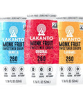 Lakanto Pure Monk Fruit Extract Drops Bundle (Original, Vanilla, Caramel) Perfect for Coffee, Tea, Smoothies, Cereal, Granola, Oatmeal, Cocktails, and More