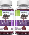 Herbion Elderberry Gummies With Vitamin C & Zinc Immune Support Gluten & Gelatin 60 Gummies For Adults & Children 4 Years & Above 2 Packs