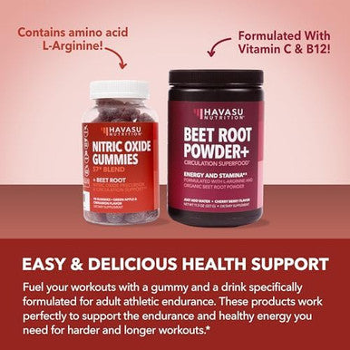 Havasu Nutrition Nitric Oxide Gummies + Beet Root Powder Bundle