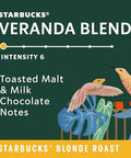 Starbucks VIA Instant Coffee, Light Roast Coffee, Veranda Blend, 100% Arabica, Single-Serve, 1 Box (50 Packets)