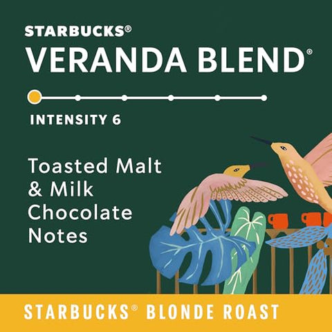 Starbucks VIA Instant Coffee, Light Roast Coffee, Veranda Blend, 100% Arabica, Single-Serve, 1 Box (50 Packets)