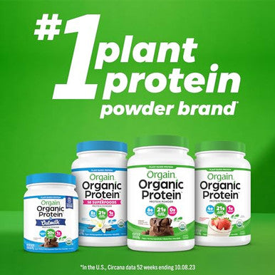 Orgain Organic Vegan Protein Powder + Oat Milk Vanilla Bean 20G Plant Based Protein Gluten No Dairy Soy Or Lactose Ingredients Low Sugar Nongmo Kosher For Shakes & Smoothies 1.05Lb