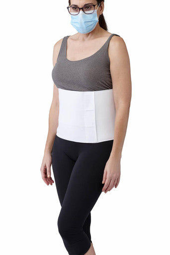 Curad Tri-Panel Abdominal Binder Size S/M (30" to 45" Waist) 9" Height - Premium Quality Comfortable Support for Post- Operative and Post-Pregnancy Recovery