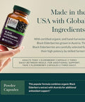 Gaia Herbs Black Elderberry - Daily Immune Support Supplement To Help Maintain Well-Being - With Black Elderberries And Acerola Fruit For Antioxidant Support - 60 Vegan Capsules (30-Day Supply)