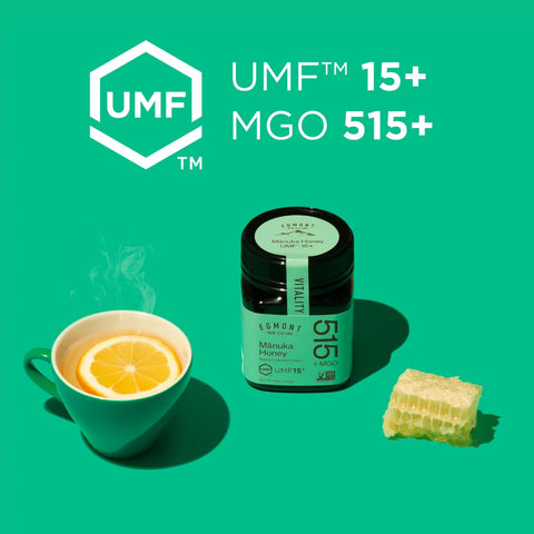 EGMONT HONEY Manuka Honey MGO 515+ UMF 15+ Ã¢â‚¬â€œ NON-GMO, Kosher, Recycled plastic jar, Traceable 100% Pure Authentic New Zealand Honey 8.8oz (250g)