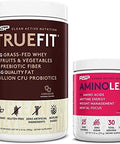 Rsp Nutrition Aminolean Pre Workout Energy (Fruit Punch 30 Servings) With Truefit Protein Powder (Chocolate 2 Lb)
