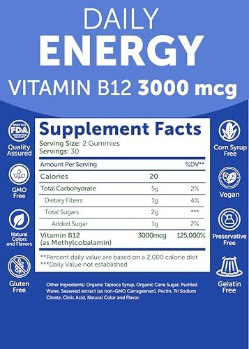 Lunakai Usa Made Energy B12 and Probiotic + Prebiotic Gummies Bundle Daily Wellness and Digestive Balance Support 60 NonGmo Gummies Each