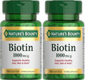 Nature's Bounty Biotin 1000 mcg Vitamin Supplement Tablets 100 ea (Pack of 2)