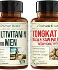 Vimerson Health Multivitamin for Men and Tongkat Ali for Men with Horny Goat Weed Maca Root Powder Tribulus Terrestris Saw Palmetto Extract