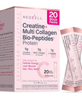 Neocell Creatine Collagen Powder 20 Stick Packs With Multi Collagen Peptides Plus L-Taurine Unflavored Hair Skin And Nails Supplement