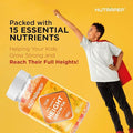 Teens Height Growth Supplement Gummies - Kids Grow Taller Natural Height Increaser Multivitamin - With Calcium Vitamin D3 K2 Zinc L-Arginine L-Glutamine L-Ornithine For Boys Girls