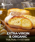 Kevala Extra Virgin Organic Olive Oil - Unrefined Cooking Oil, Cold Pressed and with no Preservatives, Made with Carefully Selected Fresh Olives, Natural Kitchen Pantry Essential, Easy Storage, 64 oz