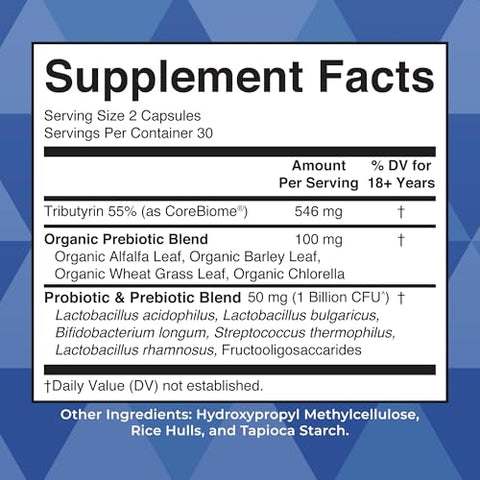Maryruth'S Complete Gut Health Capsules 5 Probiotic Blend Butyrate Corebiome Vegan Gut Support Support Gastrointestinal Health & Microbiome 2 Capsules Daily 30 Servings