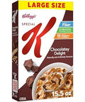 Kellogg's Special K Chocolatey Delight Breakfast Cereal, Good Source of Fiber, Large Size, 15.5 oz