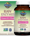 Garden Of Life 22 Digestive Enzymes For Women 50 & Over With Bromelain Papain & Lactase Plus Probiotics & Vitamins B12 Biotin & Zinc Raw Enzymes Non-Gmo Gluten-Free Vegetarian 90 Capsules