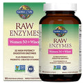 Garden Of Life 22 Digestive Enzymes For Women 50 & Over With Bromelain Papain & Lactase Plus Probiotics & Vitamins B12 Biotin & Zinc Raw Enzymes Non-Gmo Gluten-Free Vegetarian 90 Capsules