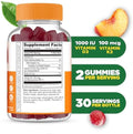 Lifeable Vitamin D3 K2 Gummies for Adults 1000iu D3 and K2 100mcg Great Tasting D3 and K2 Supplements for Bone Health and Immunity VIT D3 K2 for Adults Men and Women 60 Gummies