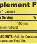 Spring Valley Magnesium Citrate 100 mg RapidRelease 100 Capsules
