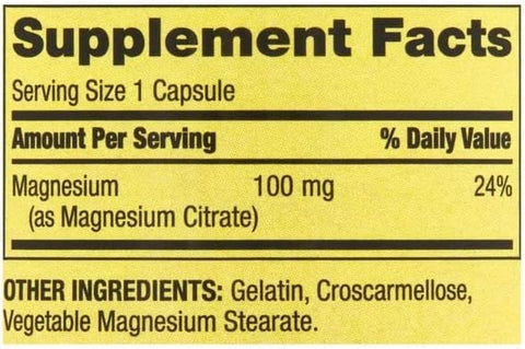 Spring Valley Magnesium Citrate 100 mg RapidRelease 100 Capsules