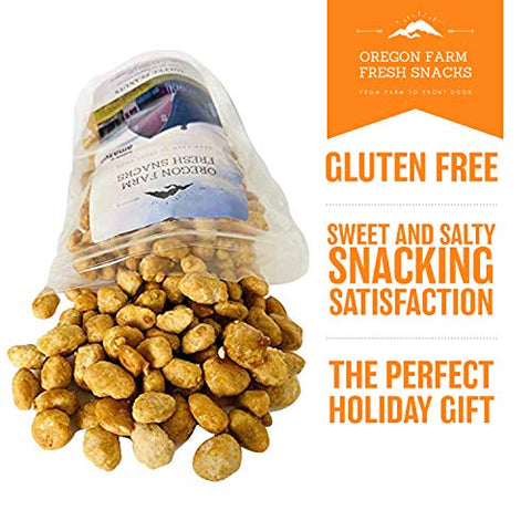 Oregon Farm Fresh Snacks Toffee Peanuts - Sun-Baked Sweet Covered in Toffee - Locally Made Butter Snack - All Natural Ingredients - Resealable Bag Guarantees Freshness (24oz)