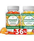Lunakai Vitamin C And Vitamin D3 Gummies Bundle - 300Mg Organic Non-Gmo Vegan Chewable Gummy - Immunity Bone And Mood Support Supplement For Adults