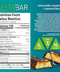 No Sugar Meta Bar Chocolate Caramel + Peanut Flavour Low Carb Snacks Keto Food Sugar Treats Gluten Healthy Snack Foods Diabetic Friendly Ketogenic Products (12 X 40G Bars = 480G Box)