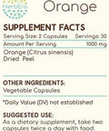 HerbEra Orange 60 Capsules, 500 mg, Orange (Citrus Sinensis) Dried Peel (60 Capsules)