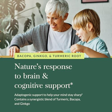 Gaia Herbs Agile Mind Brain & Cognitive Support Herbal Supplements With Organic Turmeric Root Bacopa Black Pepper And Ginkgo Biloba 60 Vegan Liquid Phytocapsules (30Day Supply)