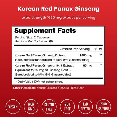 Nutrachamps Korean Ginseng Capsules And Ashwagandha Capsules 2 Pack Bundle