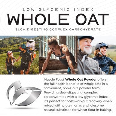 Muscle Feast Whole Oat Powder All Natural And Complex Carb Oat Fiber