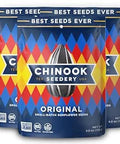 Chinook Seedery Sunflower Seeds to Eat - Original - 4 oz, Pack of 3 | Jumbo Roasted Sunflower Seeds - Non-GMO, Gluten-Free, Low Sodium, Keto Friendly, Vegan, Paleo, High Protein - Baseball Snack
