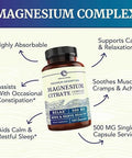 Nobi Nutrition Magnesium Glycinate 400Mg (120Ct) & Magnesium Citrate 500 Mg (120Ct) High Absorption, Calm, Relaxation, Digestion & Muscle Support Non-Gmo Magnesium Complex Bundle