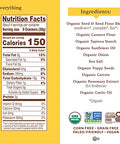 Simple Mills Organic Seed Crackers, Everything, Gluten Free, Flax Seed, Sunflower Seeds, Corn Free, Low-Calorie Snacks, Plant Based, Nutrient Dense, 4.25oz, 3 Count