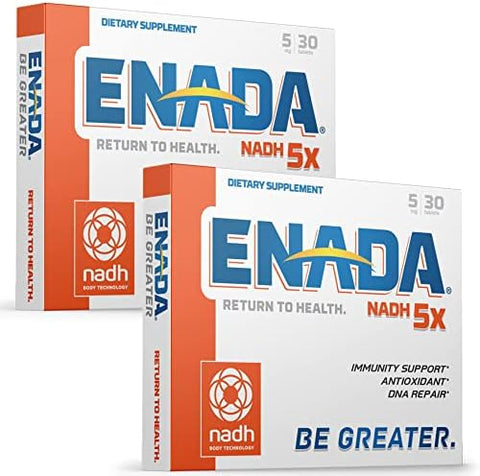 Enada 5Mg Nadh Supplement (Reduced Nad) More Efficient Than Nmn Natural Energy Supplement That Support Immunity Dna Repair Antioxidant Serves As Energy And Memory Booster 60 Tablets