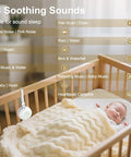 Wobrikosee Portable Sound Machine For Baby Kids Adults Usb Rechargeable White Noise Machine With Timer Function18 Smooth Sounds 256-Color Changing Mood Light Memory Function Sound Therapy For Home Travel
