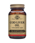 Solgar Cod Liver Oil 250 Softgels - Supports Healthy Immune System Healthy Eyes & Vision & Bone Health - Vitamin A & D Supplement - Gluten Free Dairy Free - 250 Servings