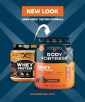 Body Fortress 100% Whey Protein Powder Chocolate 1.78Lbs & Dentek Triple Clean Advanced Clean Floss Picks 150 Count