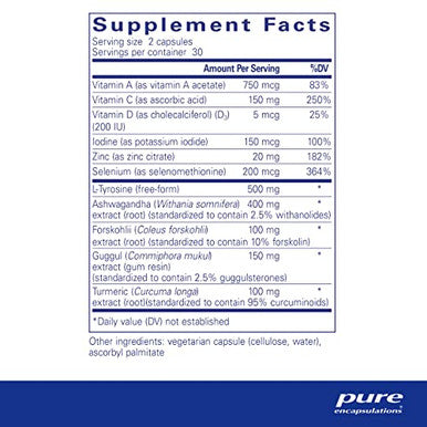 Pure Encapsulations Thyroid Support Complex 60 caps