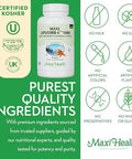 Maxi Health Liposomal Vitamin C 1000Mg Tablets With Digestive Blend Highly Absorbable High Dose Vitaminc Non Gmo Kosher Vegetarian Doctorformulated Immune Support Supplement (90 Count)