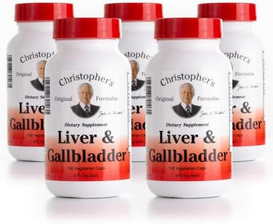 Christopher'S Original Formulas Liver & Gallbladder Formula Capsules Gallbladder Supplements With Digestive Enzymes Supports Digestive System With Natural Herbs Pack Of 5