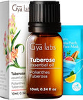 Gya Labs Tuberose Essential Oil For Diffuser & Vanilla Essential Oil For Skin Set - Aromatherapy Grade Essential Oils Set - 2X0.34 Fl Oz - Gya Labs