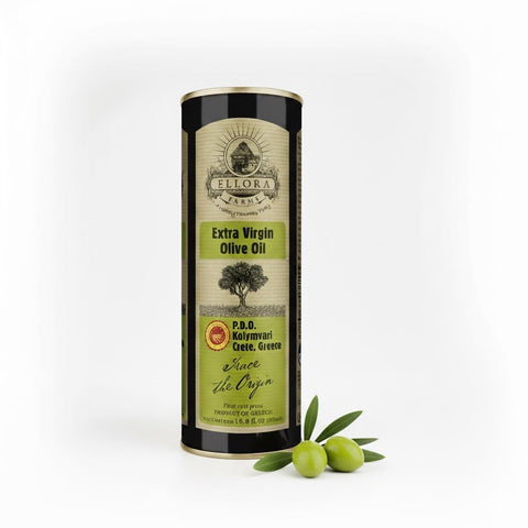 Ellora Farms Olive Oil Extra Virgin, Certified Single Estate PDO, Polyphenol Rich Extra Virgin Olive Oil Cold Pressed & Traceable, Global Gold Awards EVOO, Kosher, Crete, Greece 33.8 Fl oz (1 Ltr)